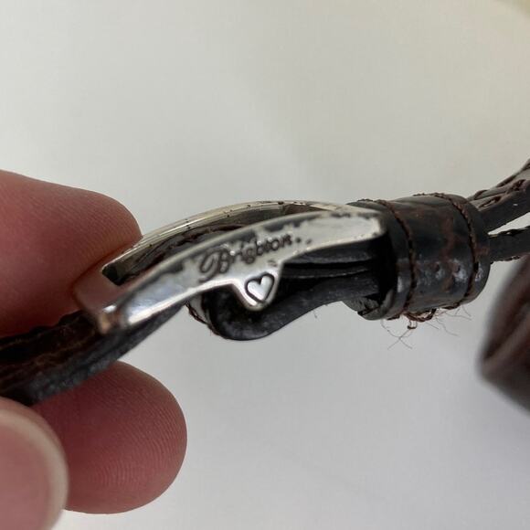 BRIGHTON SMALL BROWN ANIMAL PRINT CROSSBODY BAG WITH POCKETS - Picture 12 of 16